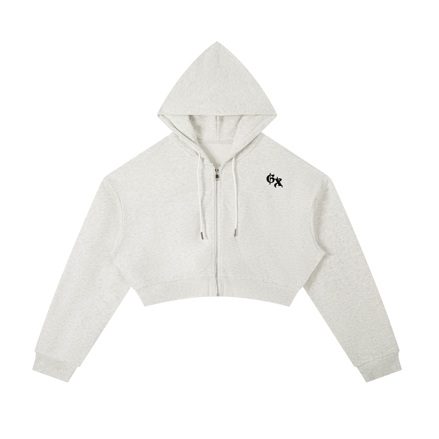 Essential Cropped Zip-Up Hoodie