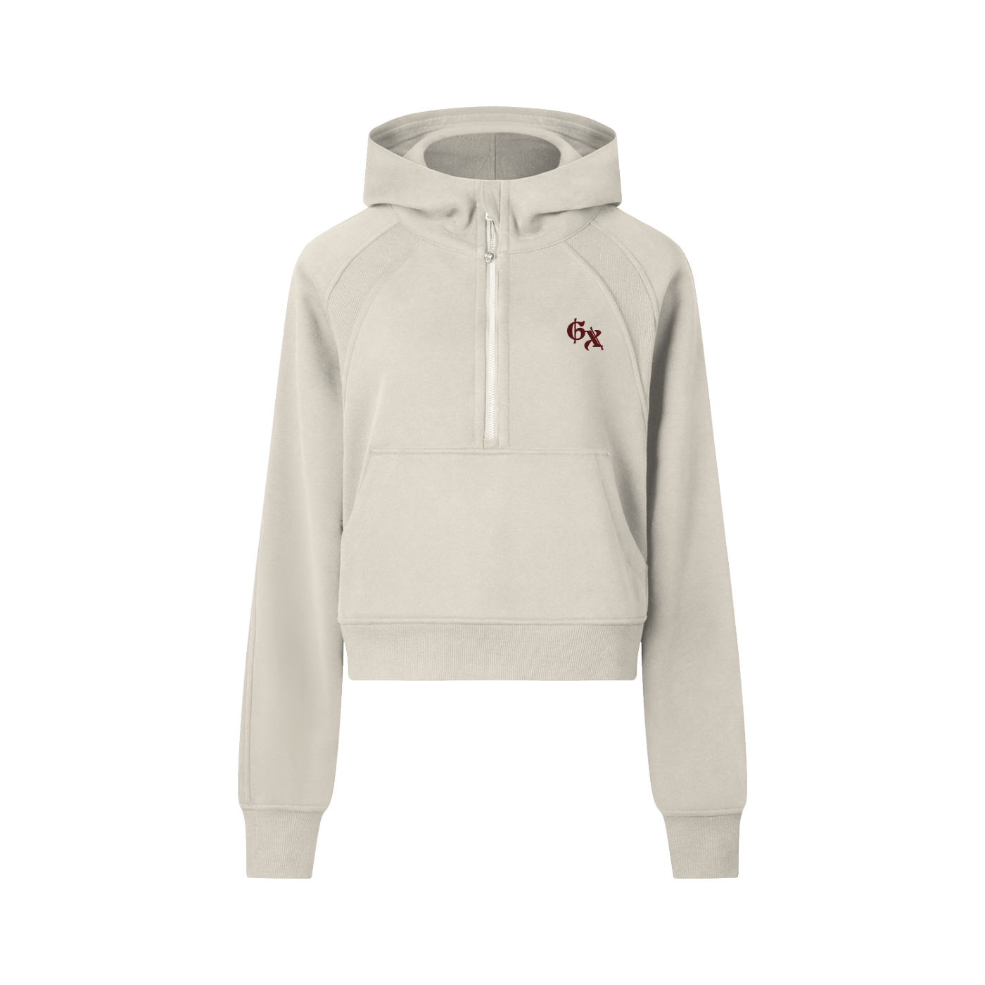 Cropped Half-Zip Hoodie